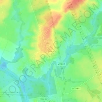 Guia topographic map, elevation, terrain