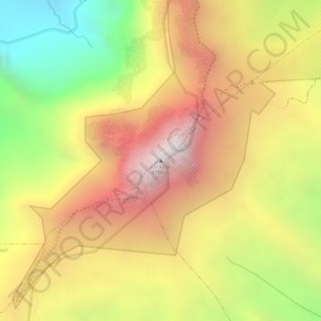 Corazón topographic map, elevation, terrain