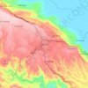 Aurora topographic map, elevation, terrain