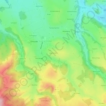 Oberhofen topographic map, elevation, terrain