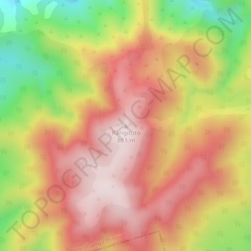 Rangitoto topographic map, elevation, terrain