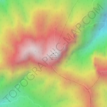 Mount Kitanglad topographic map, elevation, terrain