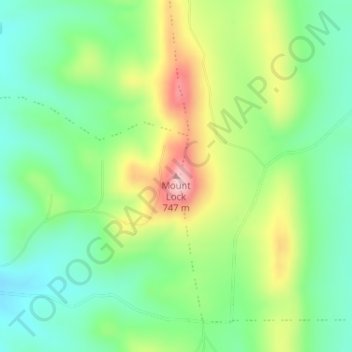 Mount Lock topographic map, elevation, terrain