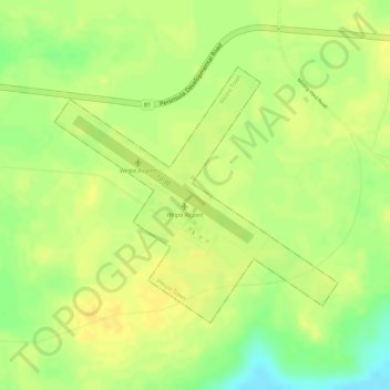 Weipa Airport topographic map, elevation, terrain