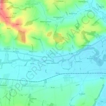 Poigham topographic map, elevation, terrain