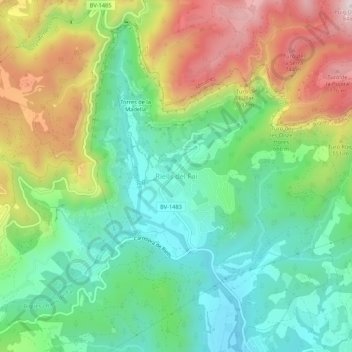 Riells del Fai topographic map, elevation, terrain