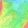 Planet topographic map, elevation, terrain