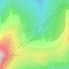Dyatlov Pine gorge topographic map, elevation, terrain