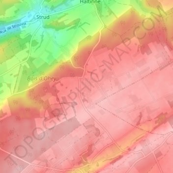 Haut-Bois topographic map, elevation, terrain