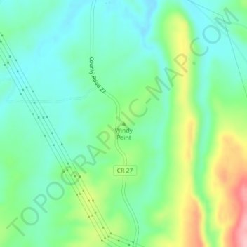 Windy Point topographic map, elevation, terrain