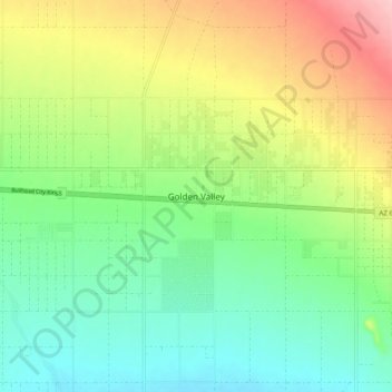 Golden Valley topographic map, elevation, terrain