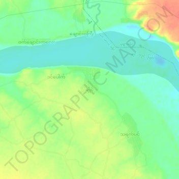 Chaing topographic map, elevation, terrain