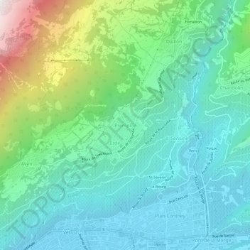 Premploz topographic map, elevation, terrain