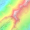 Nevado Churup topographic map, elevation, terrain