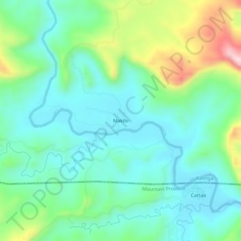Makilo topographic map, elevation, terrain