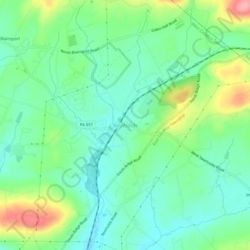 Reinholds topographic map, elevation, terrain