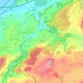 Fin de Plan topographic map, elevation, terrain