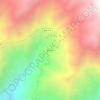Jaque topographic map, elevation, terrain
