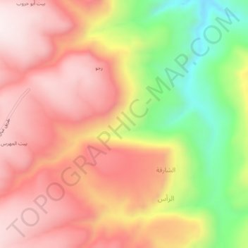 Bani Malik topographic map, elevation, terrain