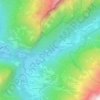 Les Mollards topographic map, elevation, terrain