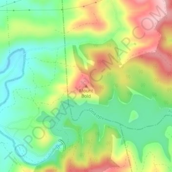 Mount Bold topographic map, elevation, terrain