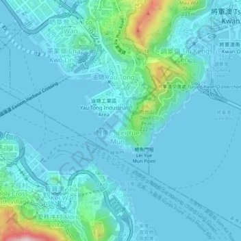 On Li Sai Tsuen topographic map, elevation, terrain
