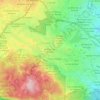 Jardines de la Pradera topographic map, elevation, terrain