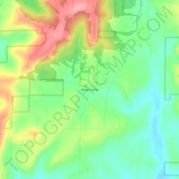 Water Valley topographic map, elevation, terrain