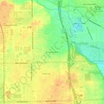 Farleys Addition topographic map, elevation, terrain