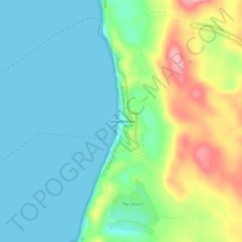 Tangalooma topographic map, elevation, terrain