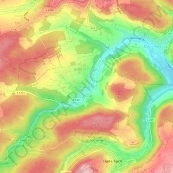 Beihingen topographic map, elevation, terrain