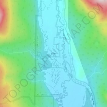 Gaskil topographic map, elevation, terrain