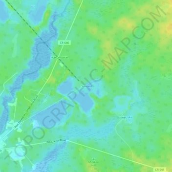 Ormond topographic map, elevation, terrain