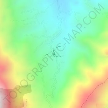 San Bernardo topographic map, elevation, terrain