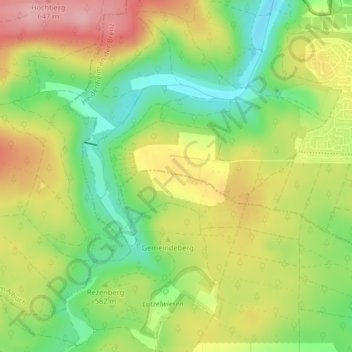 Buch topographic map, elevation, terrain