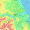 Newcastle upon Tyne topographic map, elevation, terrain