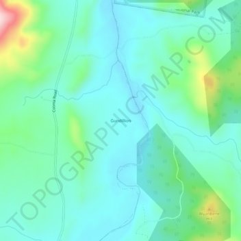 Gundillion topographic map, elevation, terrain