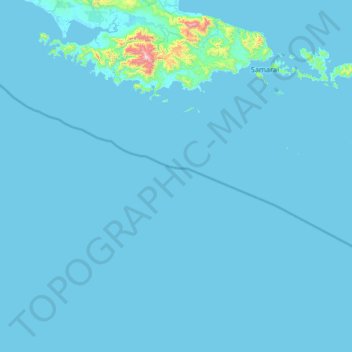 Samarai District topographic map, elevation, terrain