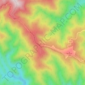 Matlock topographic map, elevation, terrain