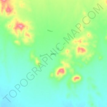 Juarez topographic map, elevation, terrain