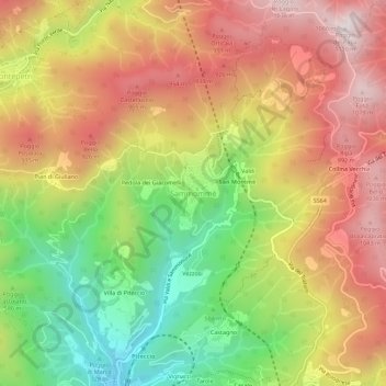 Sammommè topographic map, elevation, terrain