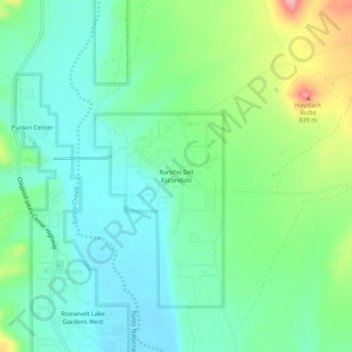 Rancho Del Escondido topographic map, elevation, terrain