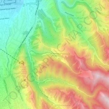 ПК Горный гигант topographic map, elevation, terrain