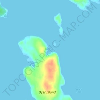 Northeast Cove topographic map, elevation, terrain