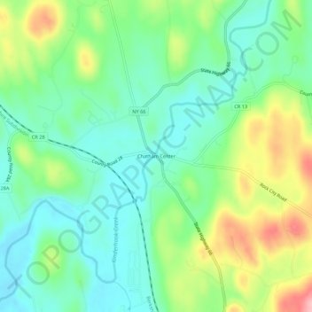Chatham Center topographic map, elevation, terrain
