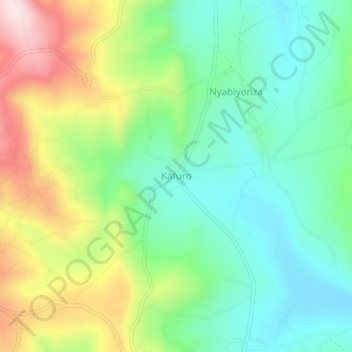 Kafuro topographic map, elevation, terrain