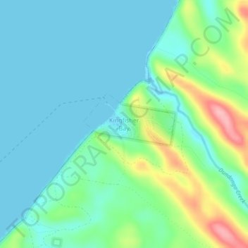 Kingfisher Bay topographic map, elevation, terrain