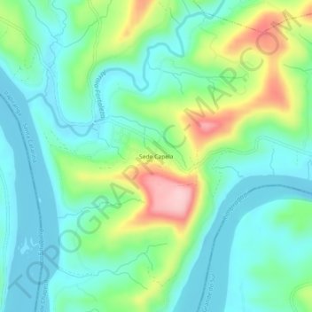 Sede Capela topographic map, elevation, terrain