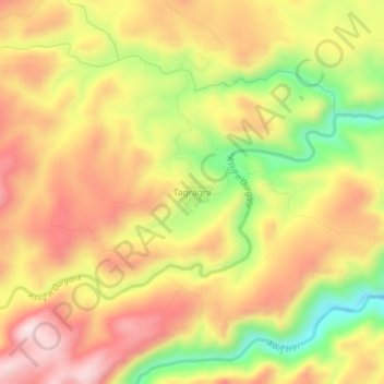 Tagragra topographic map, elevation, terrain