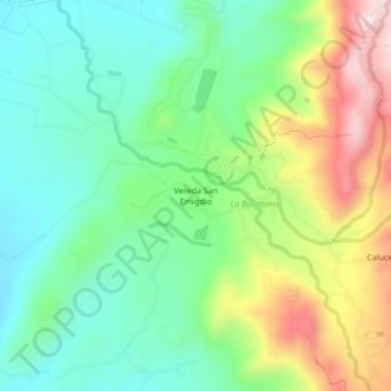 Vereda San Emigdio topographic map, elevation, terrain